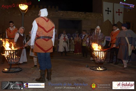 Procesion de las antorchas en Manzanares 2016